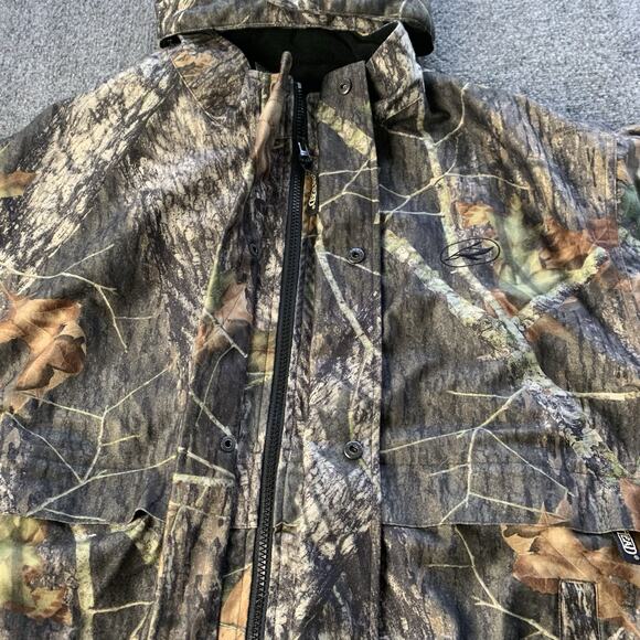 Vintage Red Head Camo Insulated Jacket Detachable Hood Mens XL MossyOak Hunting - Picture 8 of 15